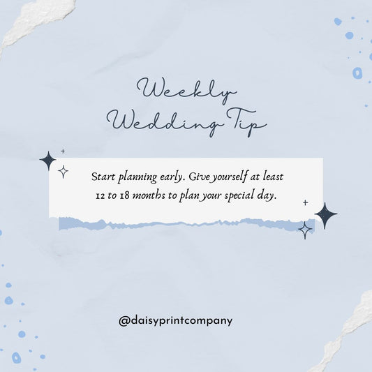Weekly Wedding Tip #1