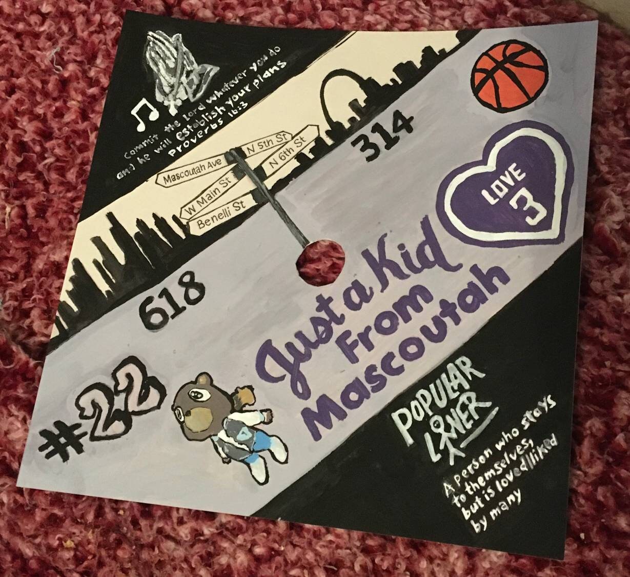 CUSTOM Hand-Painted Graduation Cap Topper