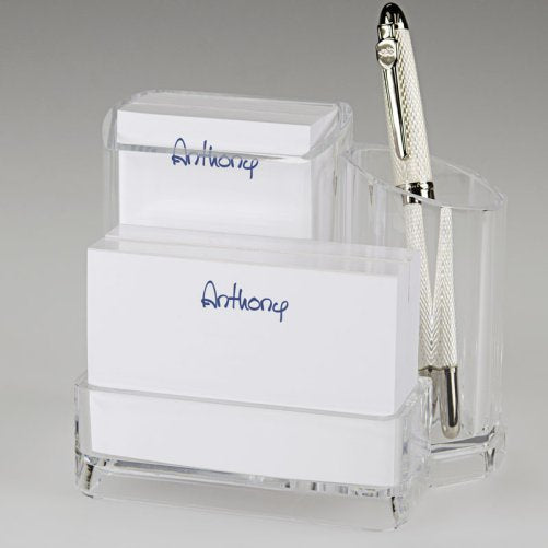 Personalized Tablet Notepads Desk Set with Acrylic Holder