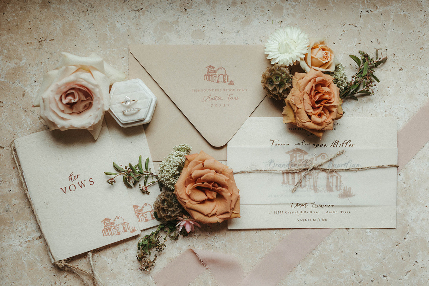 Chapel Dulcinea Wedding Invitation Suite