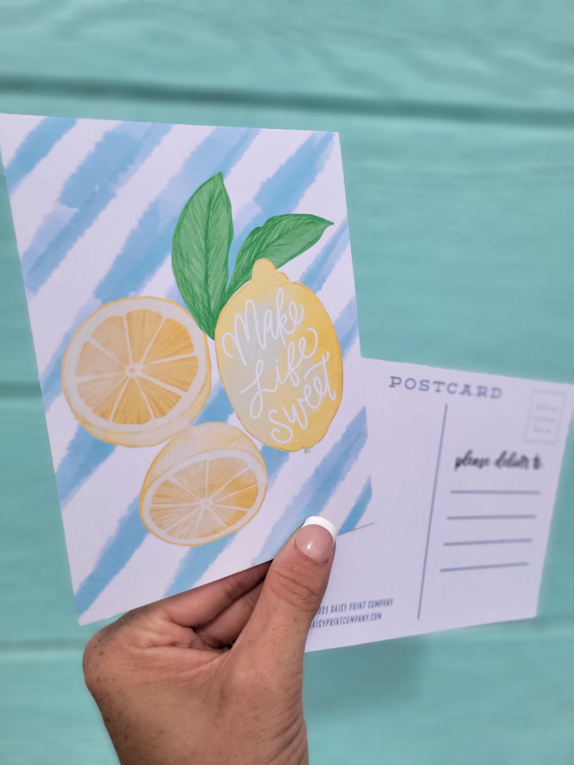 DIY Citrus Watercolor Postcards