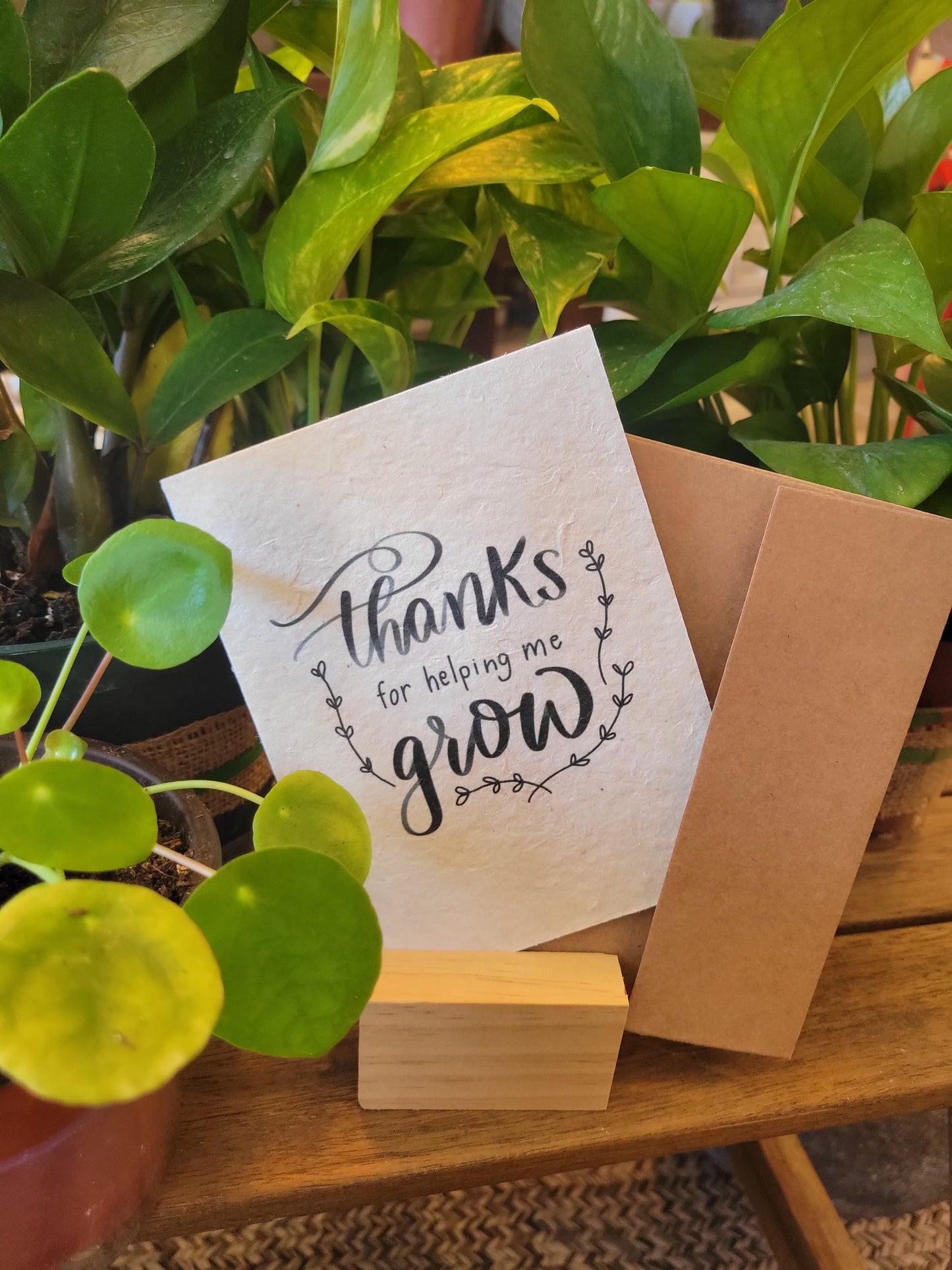 PLANTABLE Seed Paper Card - Thanks for Helping Me Grow – daisyprintcompany