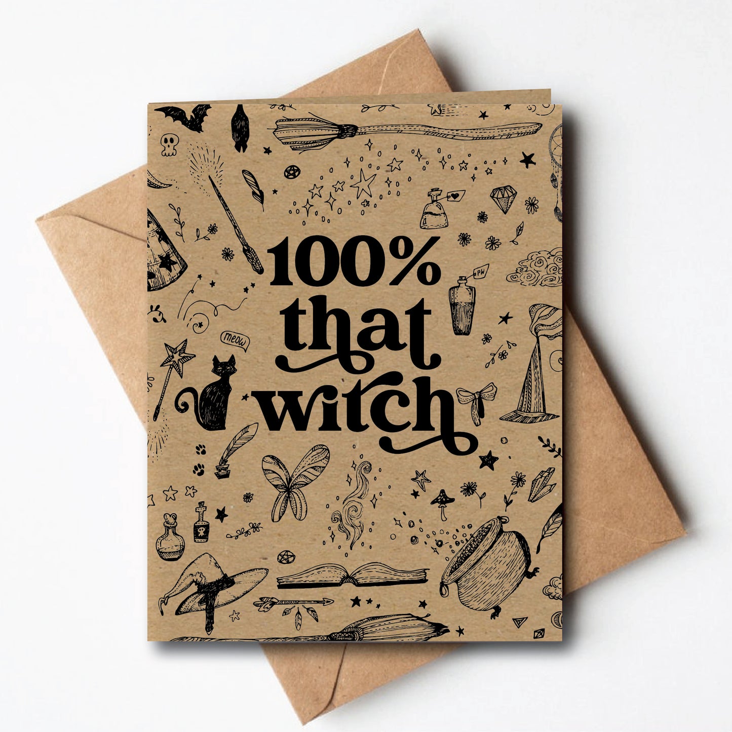 Fall & Halloween Card - 100% That Witch