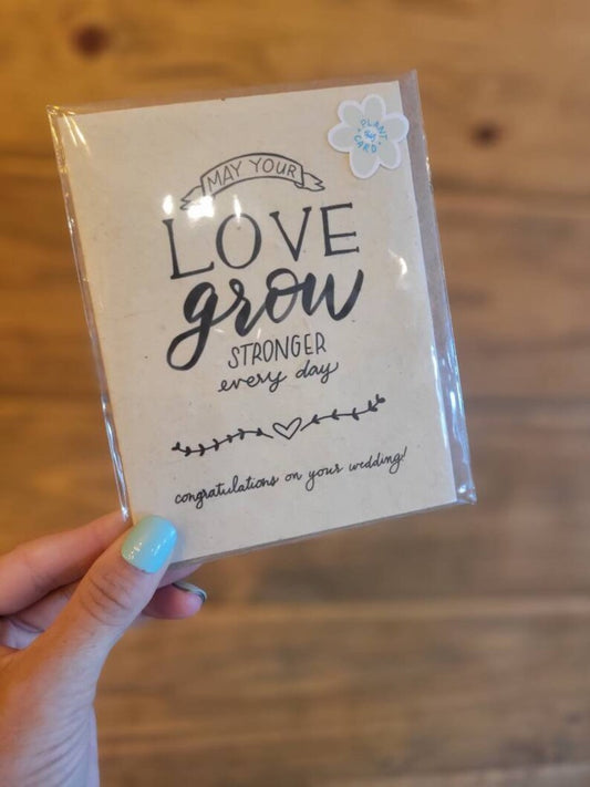 PLANTABLE Seed Paper Card - May Your Love Grow Stronger Every Day (Wedding)