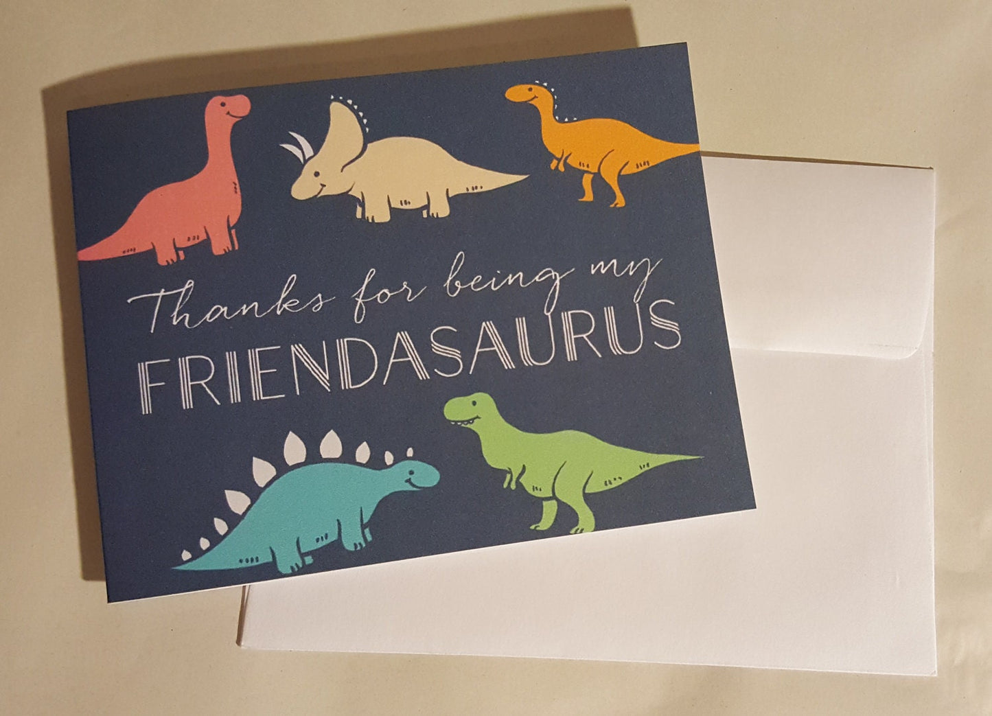 Digital Download PRINTABLE 2 Pack Dinosaur Valentine's Day Card - Thanks for being my Friendasaurus