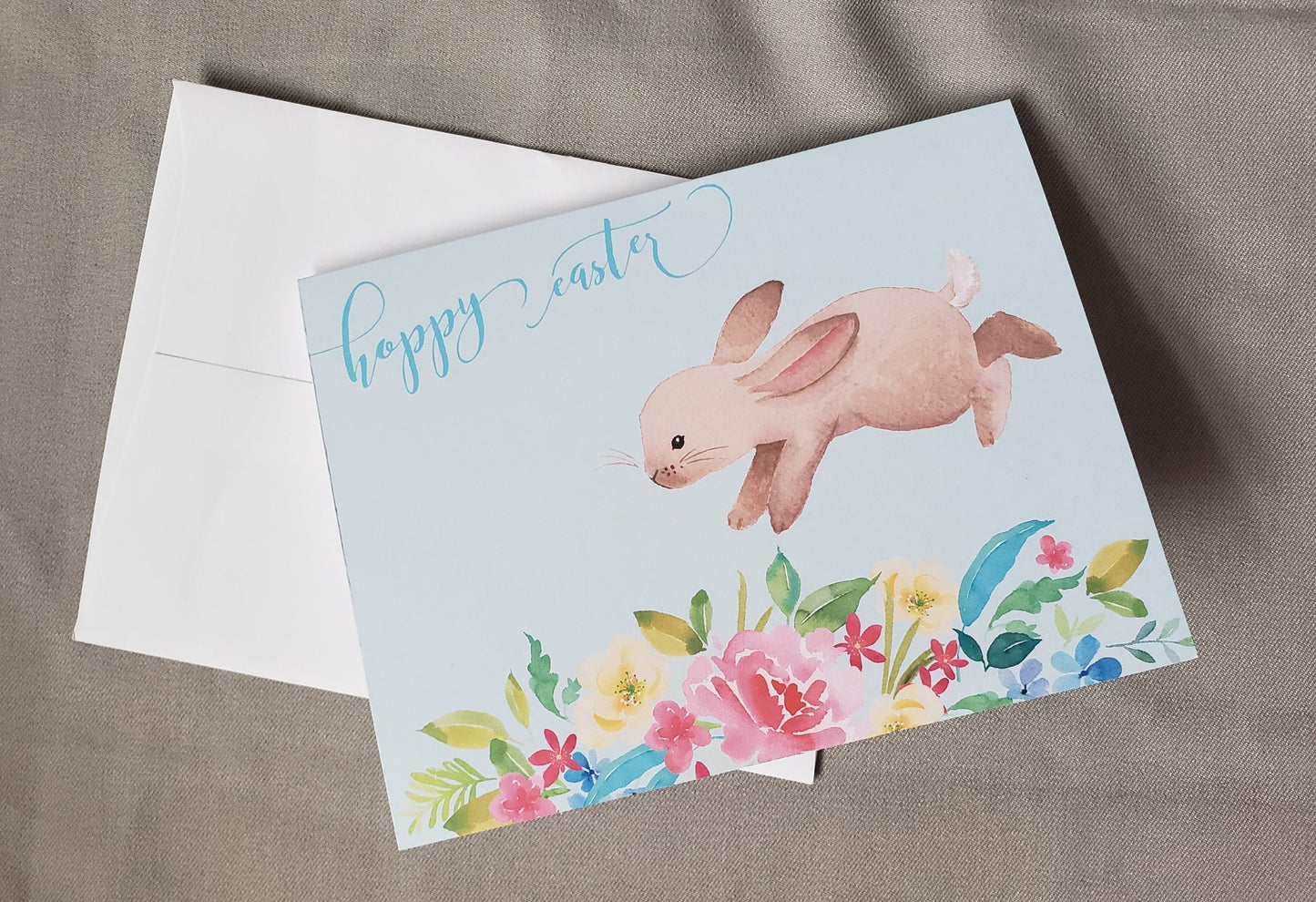 Easter Bunny Greeting Card "Hoppy Easter"