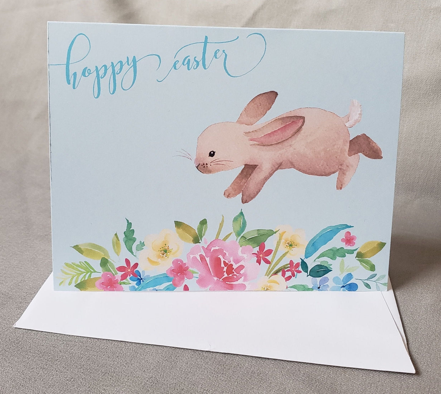 Easter Bunny Greeting Card "Hoppy Easter"
