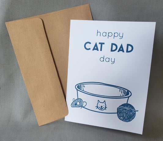 Father's Day Card - Happy Cat Dad Day