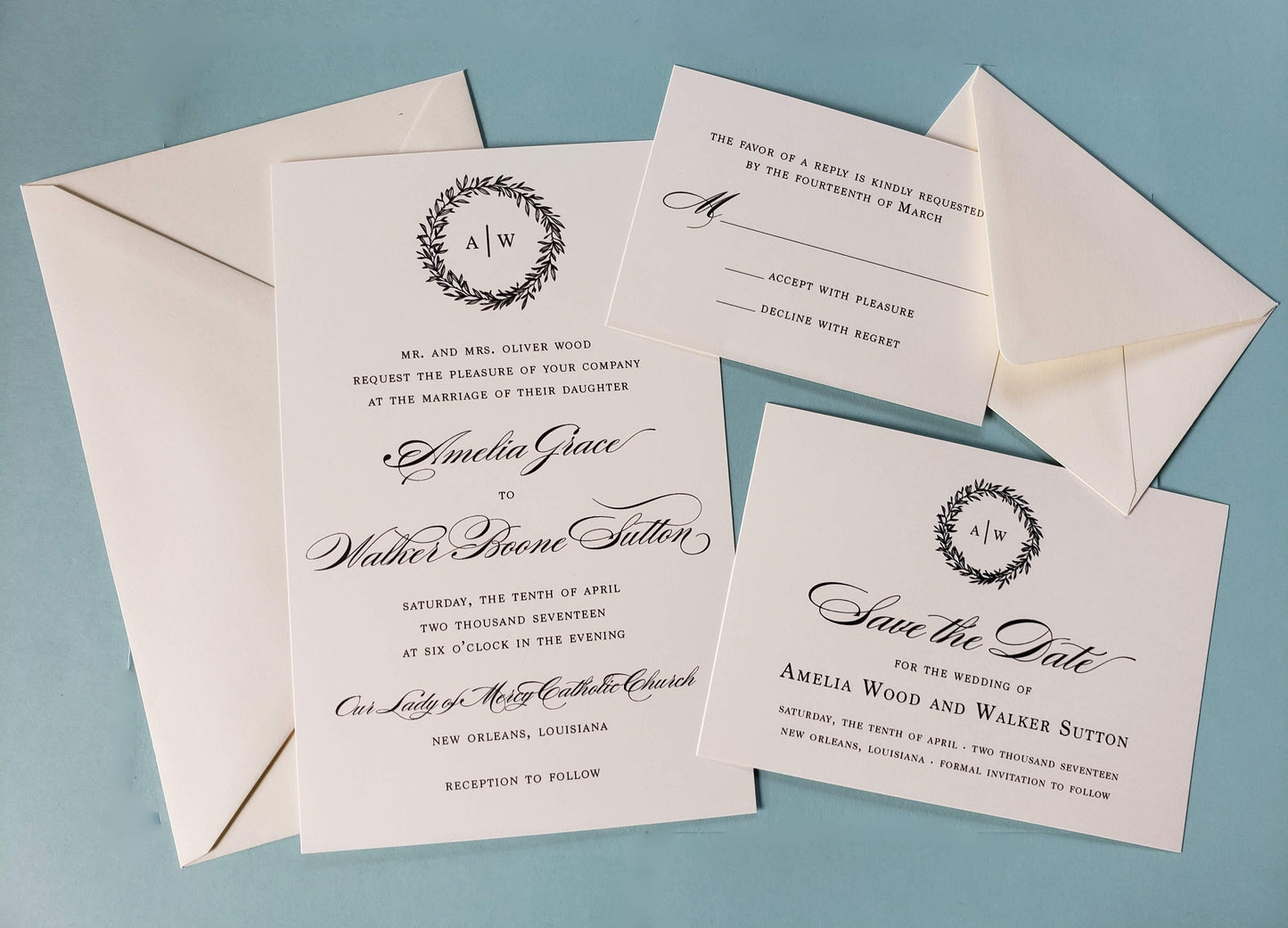 Classic Traditional - Wedding Invitation Sample Set