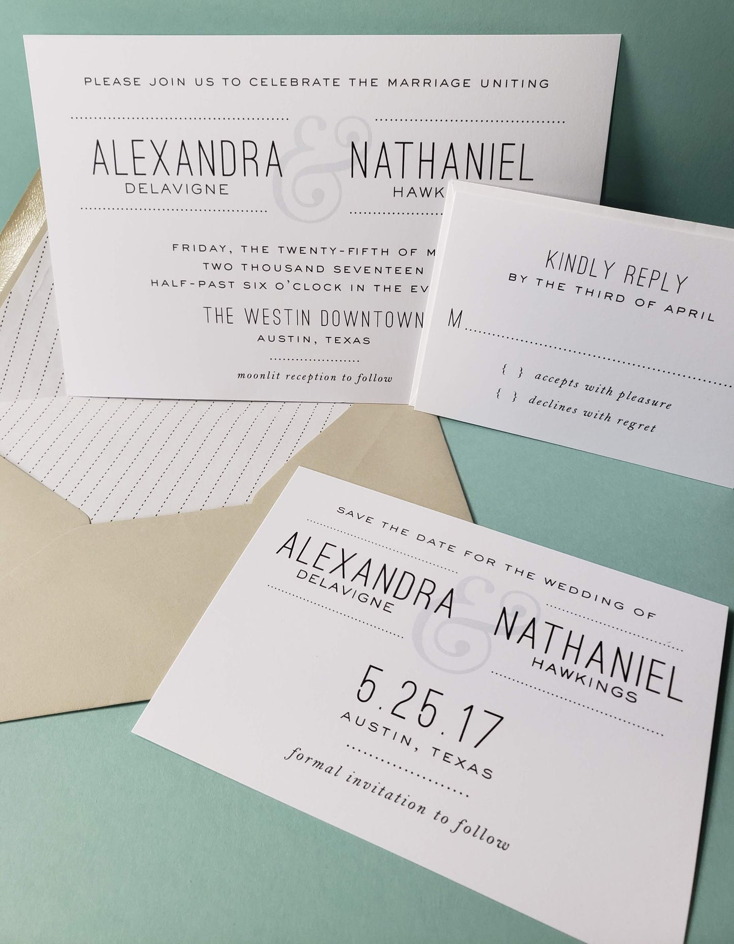Modern Chic - Wedding Invitation Sample Set
