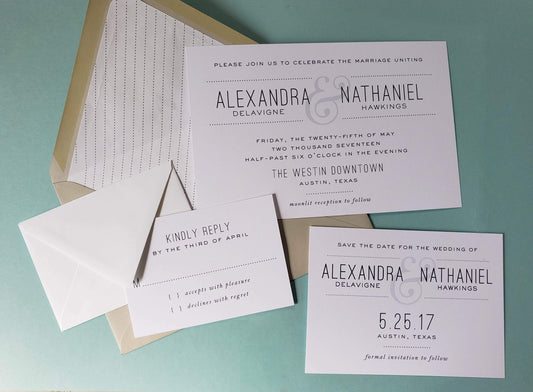 Modern Chic - Wedding Invitation Sample Set
