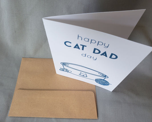 Father's Day Card - Happy Cat Dad Day