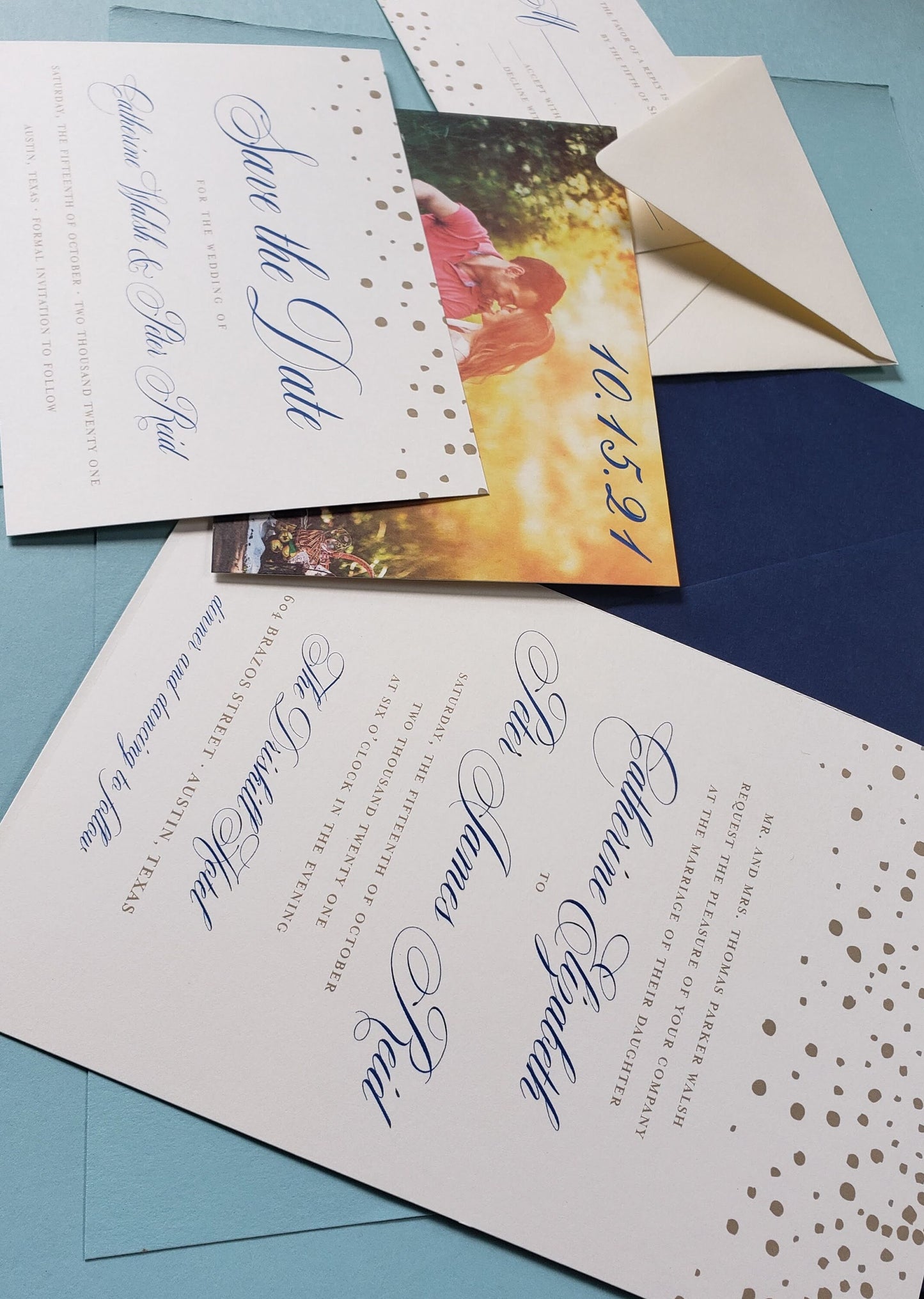 Elegant Confetti - Wedding Invitation Sample Set