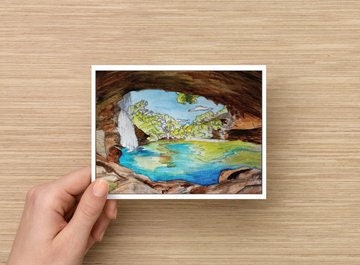 Hamilton Pool - Dripping Springs Series Painting Post Cards