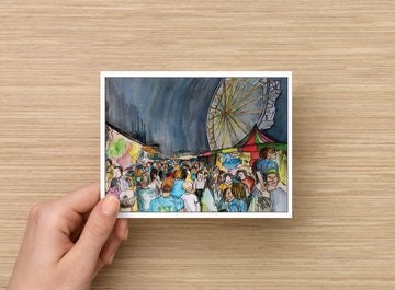 Founder's Day Festival - Dripping Springs Series Painting Post Cards