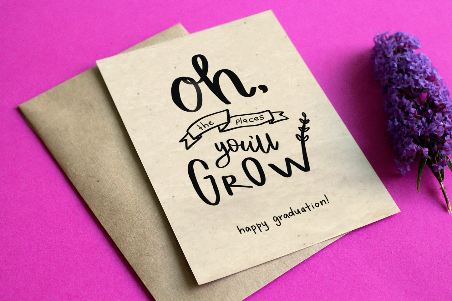 PLANTABLE Seed Paper Card - The Places You'll Grow (Graduation)