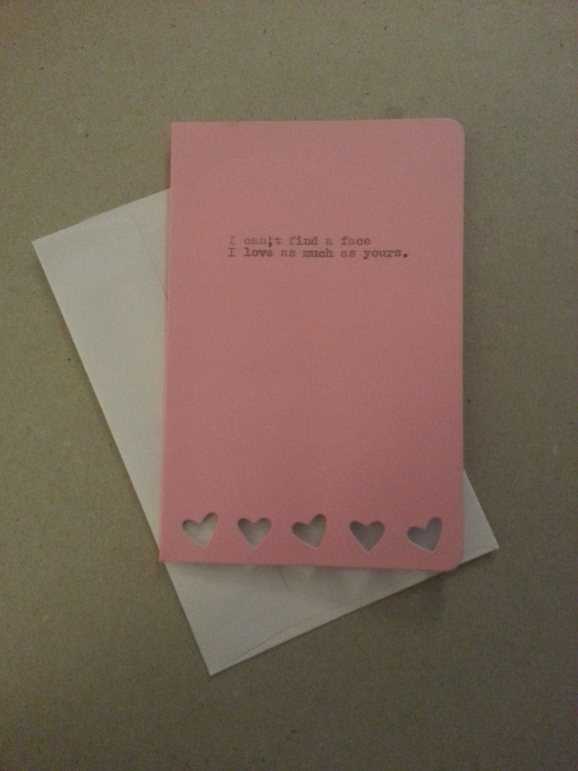 Mother's Day or Valentine's Day Card - Custom Typewriter Message