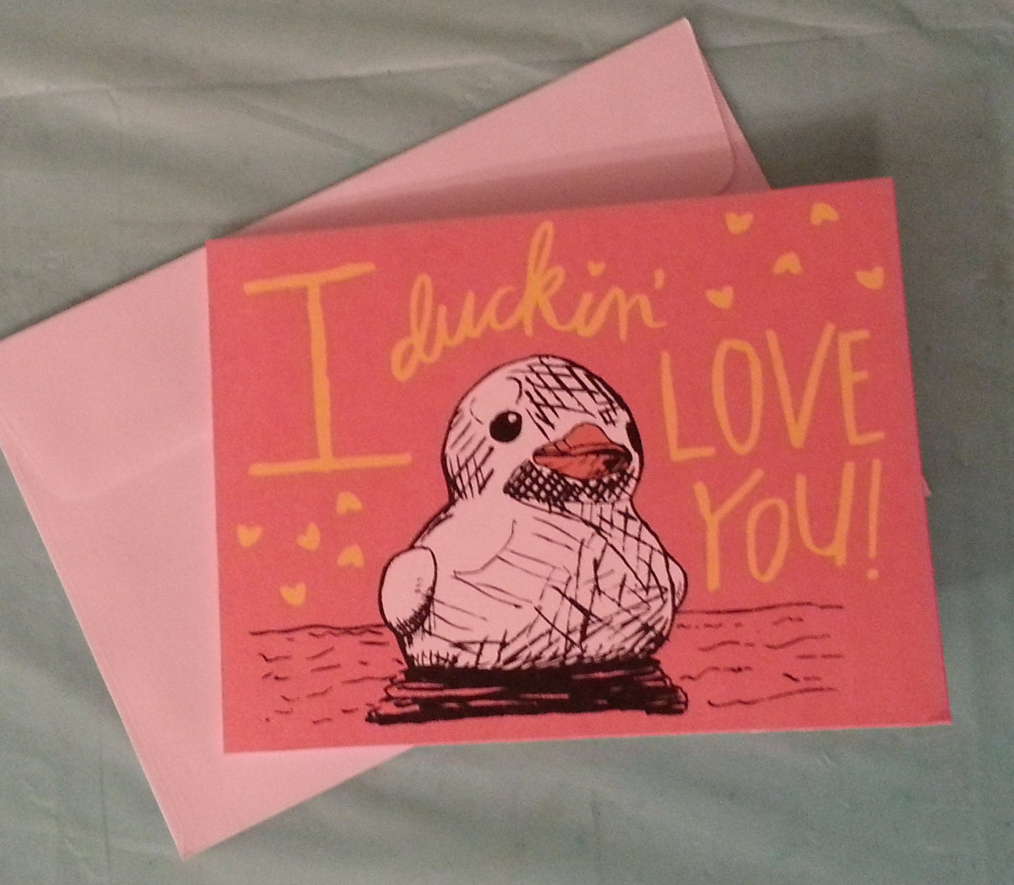 Valentine's Day Card - I Duckin' Love You!