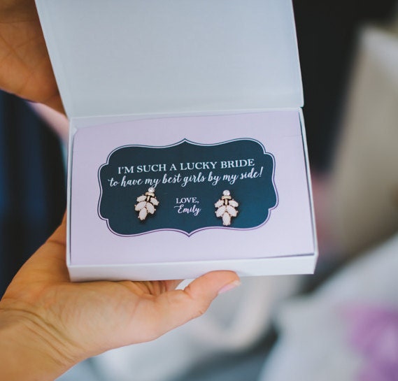 Bridesmaid Gift Box Card - Such a Lucky Bride