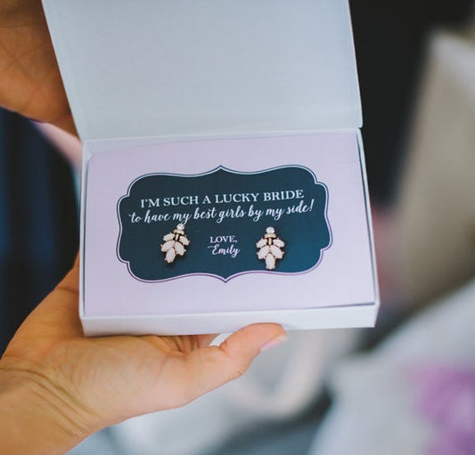Bridesmaid Gift Box Card - Such a Lucky Bride